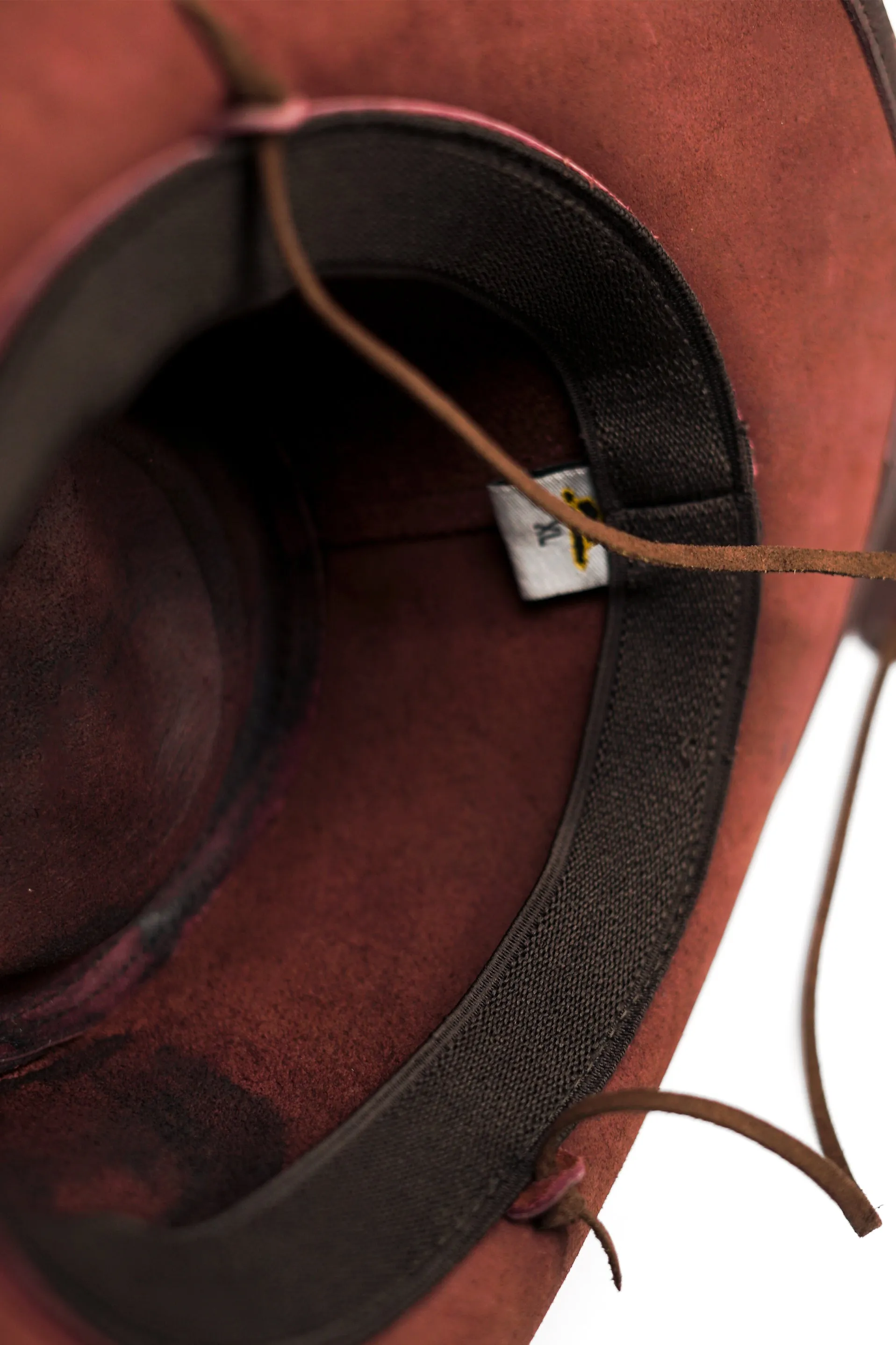 KORDOVAN's Premium Leather Western Cowboy Hat // Studs band // Burgundy