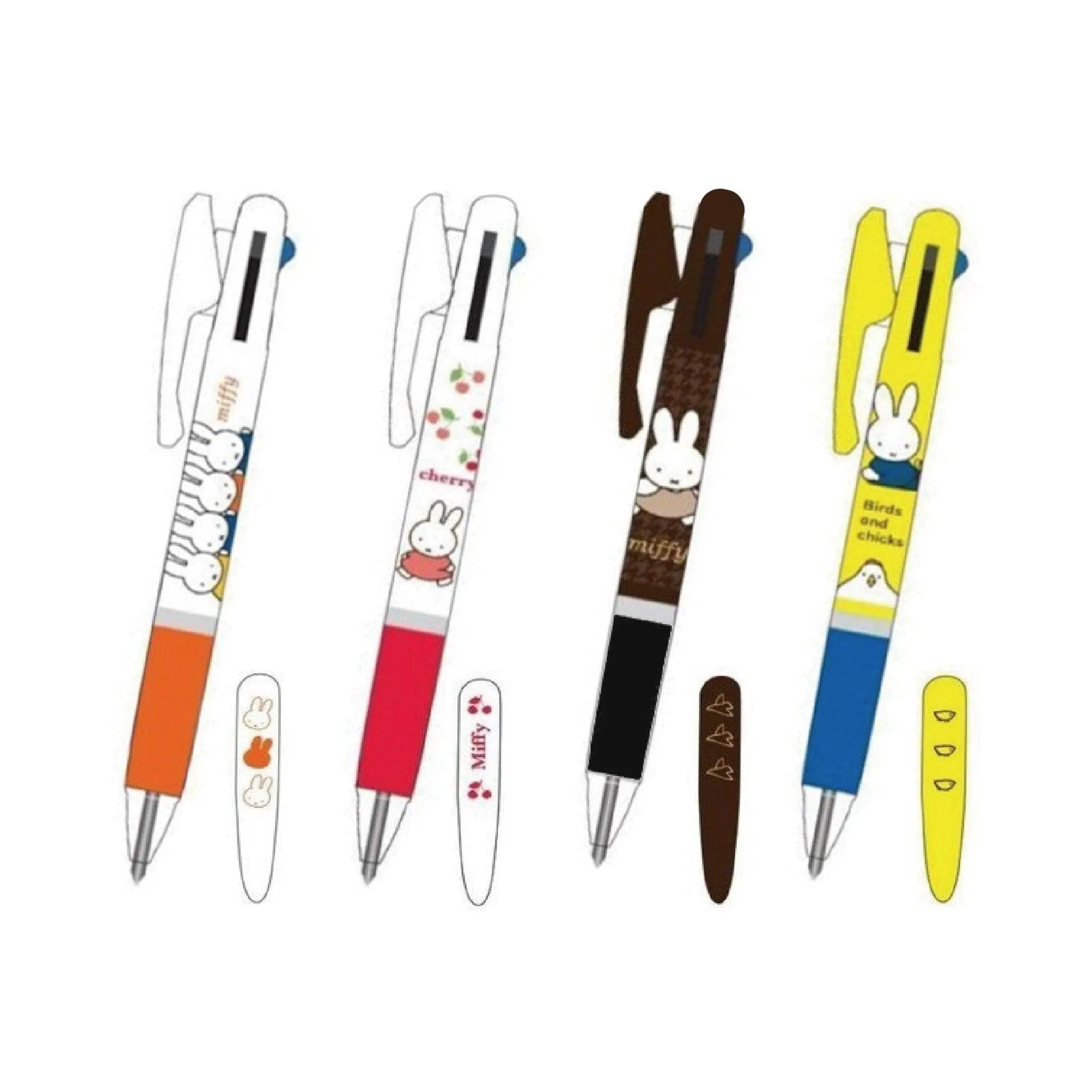 KUTSUWA x UNI jetstream 0.5mm Snoopy Miffy Rabbit 3-color oil-based pen multi-color pen