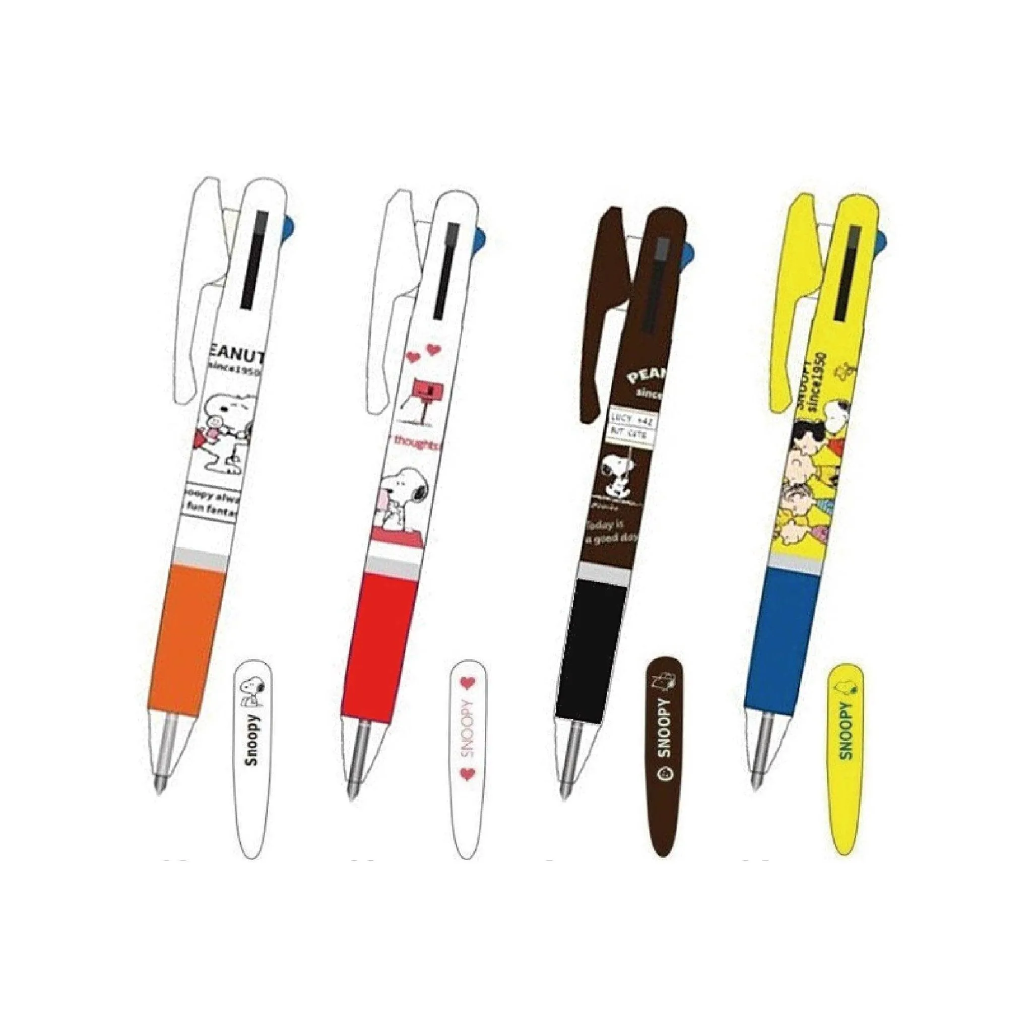 KUTSUWA x UNI jetstream 0.5mm Snoopy Miffy Rabbit 3-color oil-based pen multi-color pen