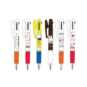 KUTSUWA x UNI jetstream 0.5mm Snoopy Miffy Rabbit 3-color oil-based pen multi-color pen