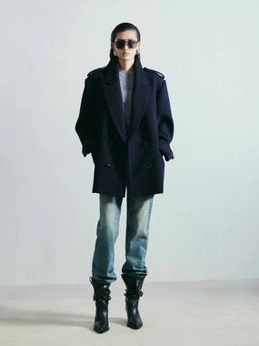 Lapel Collar Wool Coat High Loft Insulation