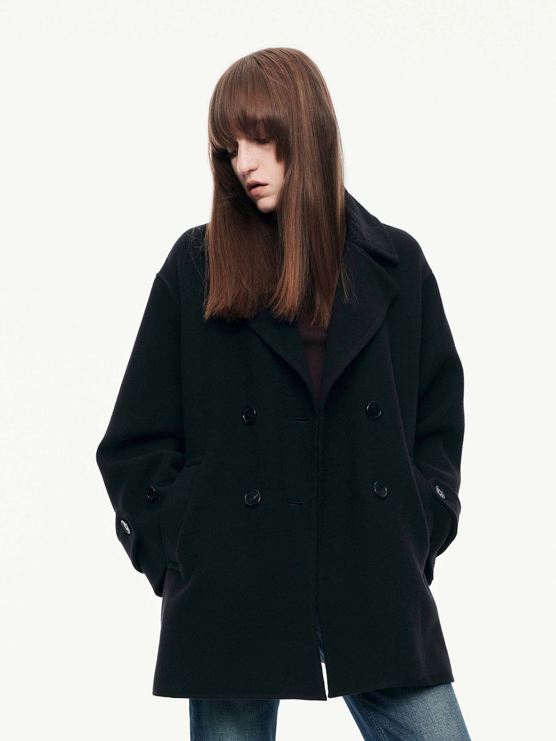 Rugged Comfort City Chill Style Lapel Double Breasted Coat