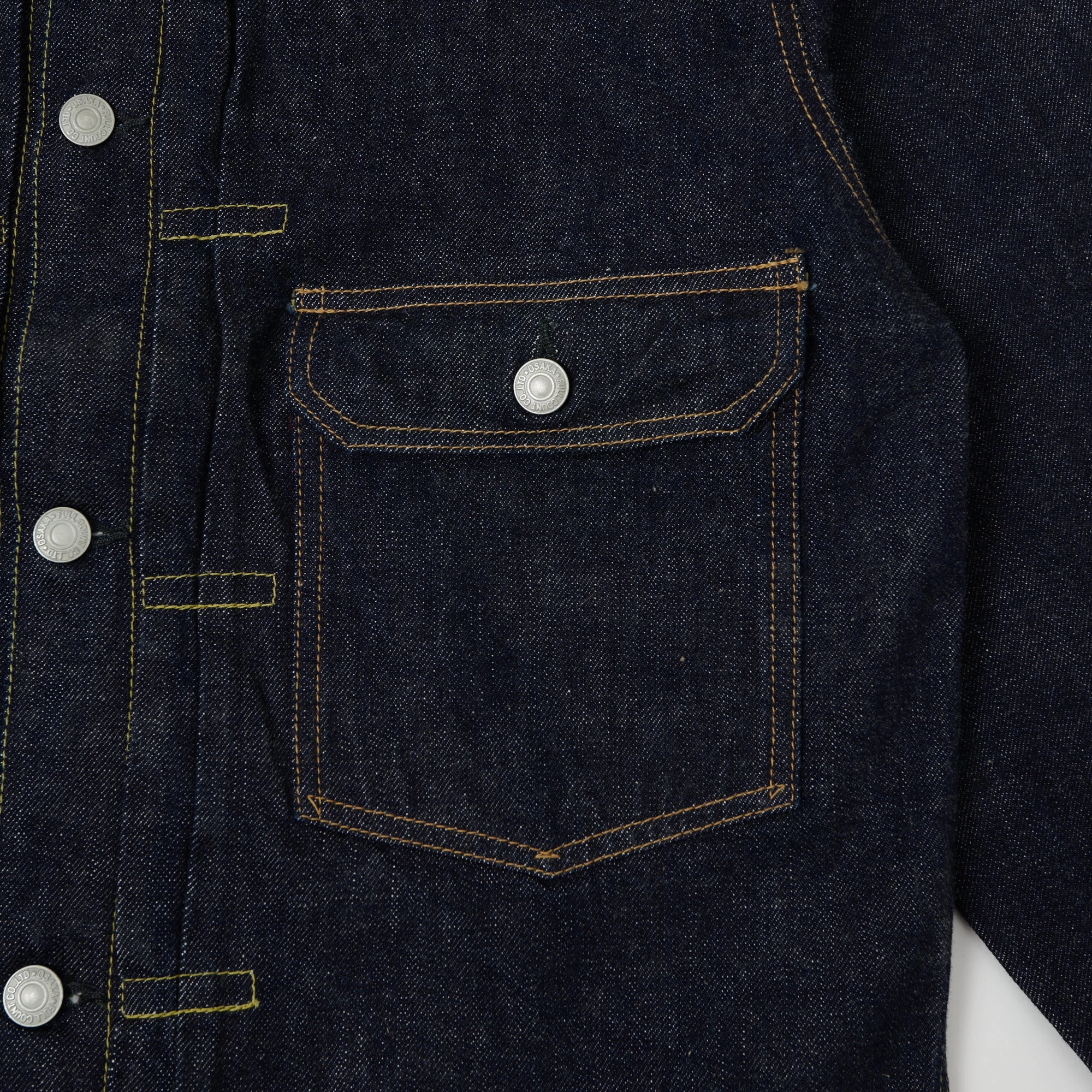 Shawl Lapel Full Count 2107 13.75oz Type I Denim Jacket - One Wash