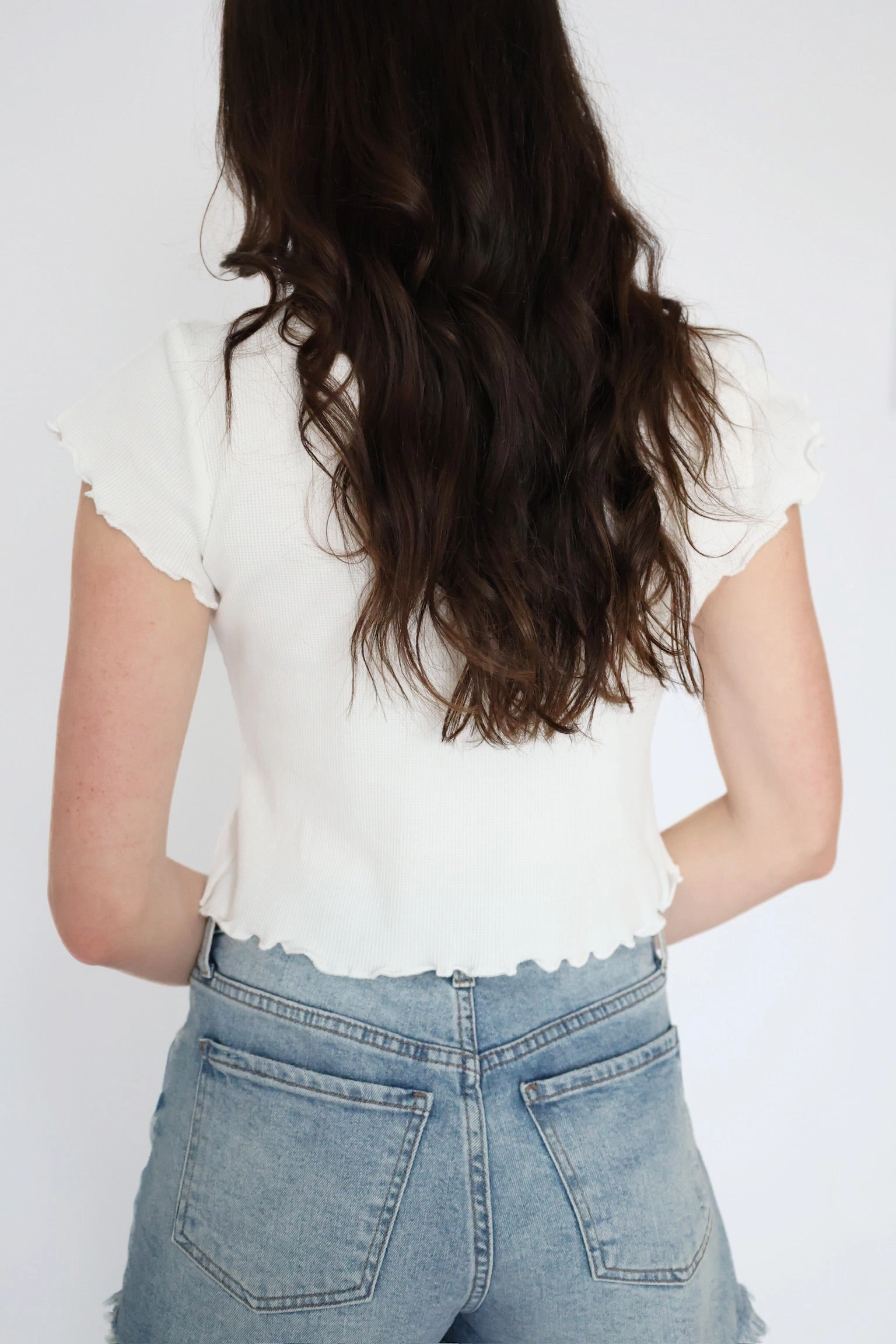 Seamless Design Printed Blouse Lauren Ribbed Tee