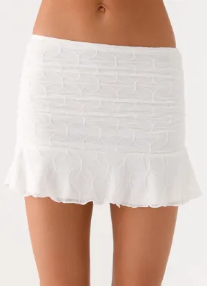 Low Impact Dye Lavena Mini Skirt - White