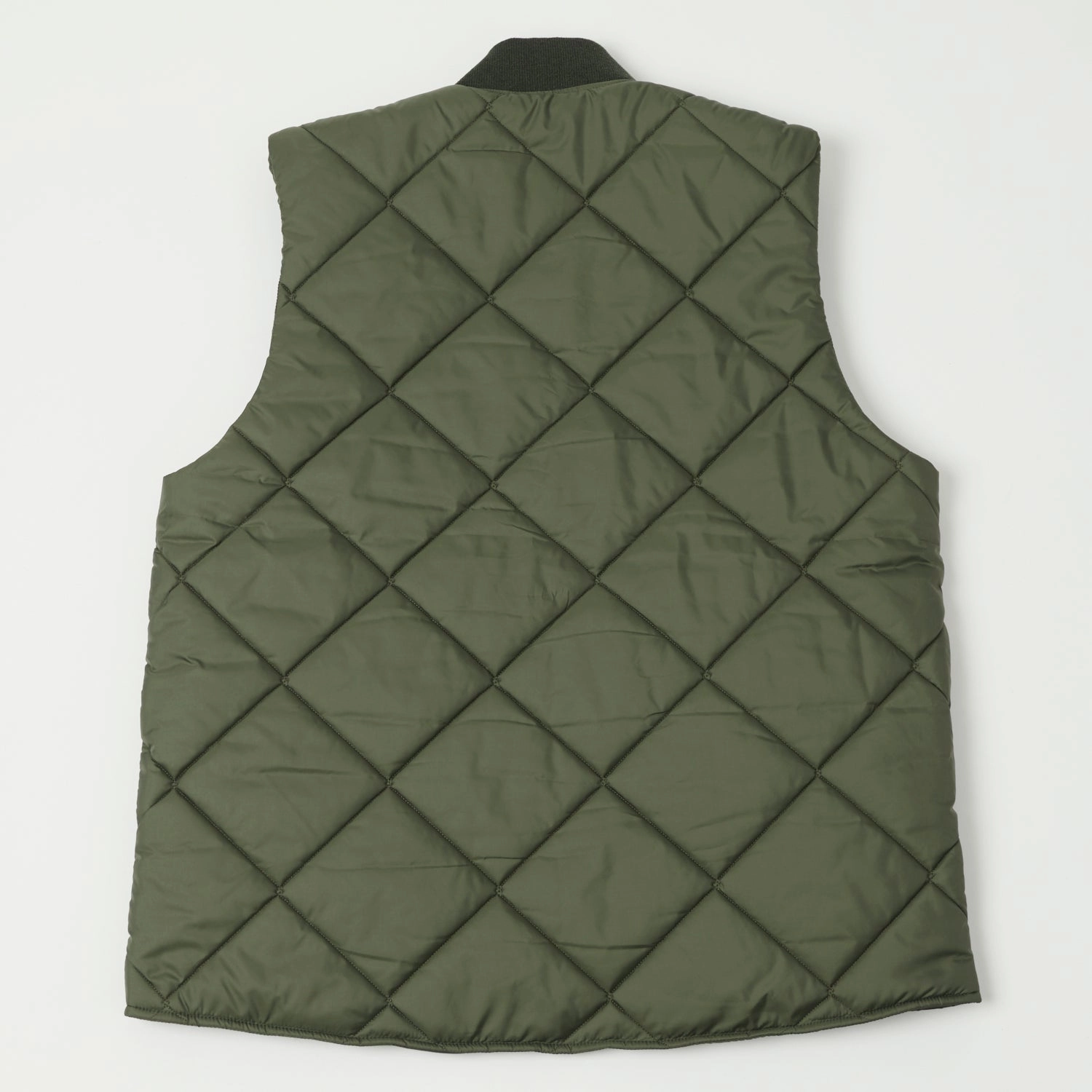 Non Restrictive Mobility Lavenham Big Quilt Bomber Gilet - Olive Green