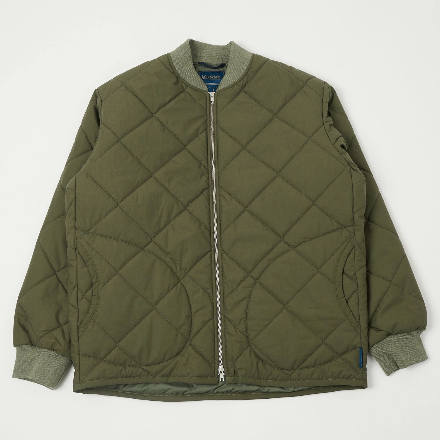 Lavenham Big Quilt Bomber Jacket - Olive Green MultiPocketLayout