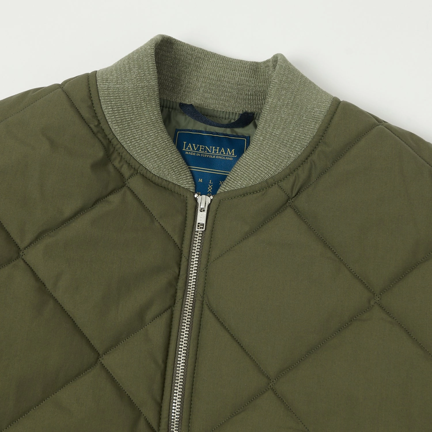 Temperature Regulating Fabric Lavenham Big Quilt Bomber Jacket - Olive Green
