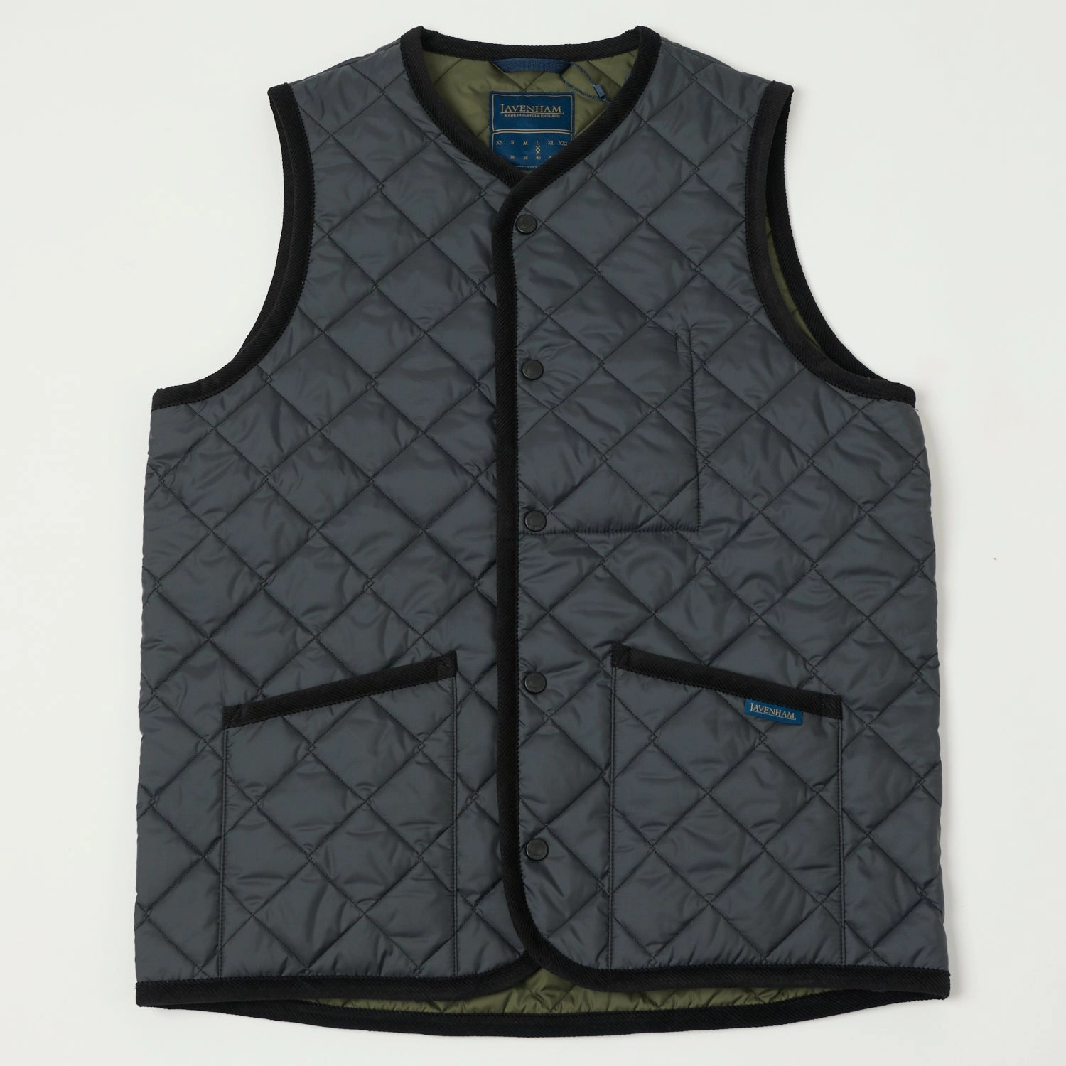 Lavenham Thornham Gilet - Lamp Black GlowInTheDarkAccents MoistureWickingInterior