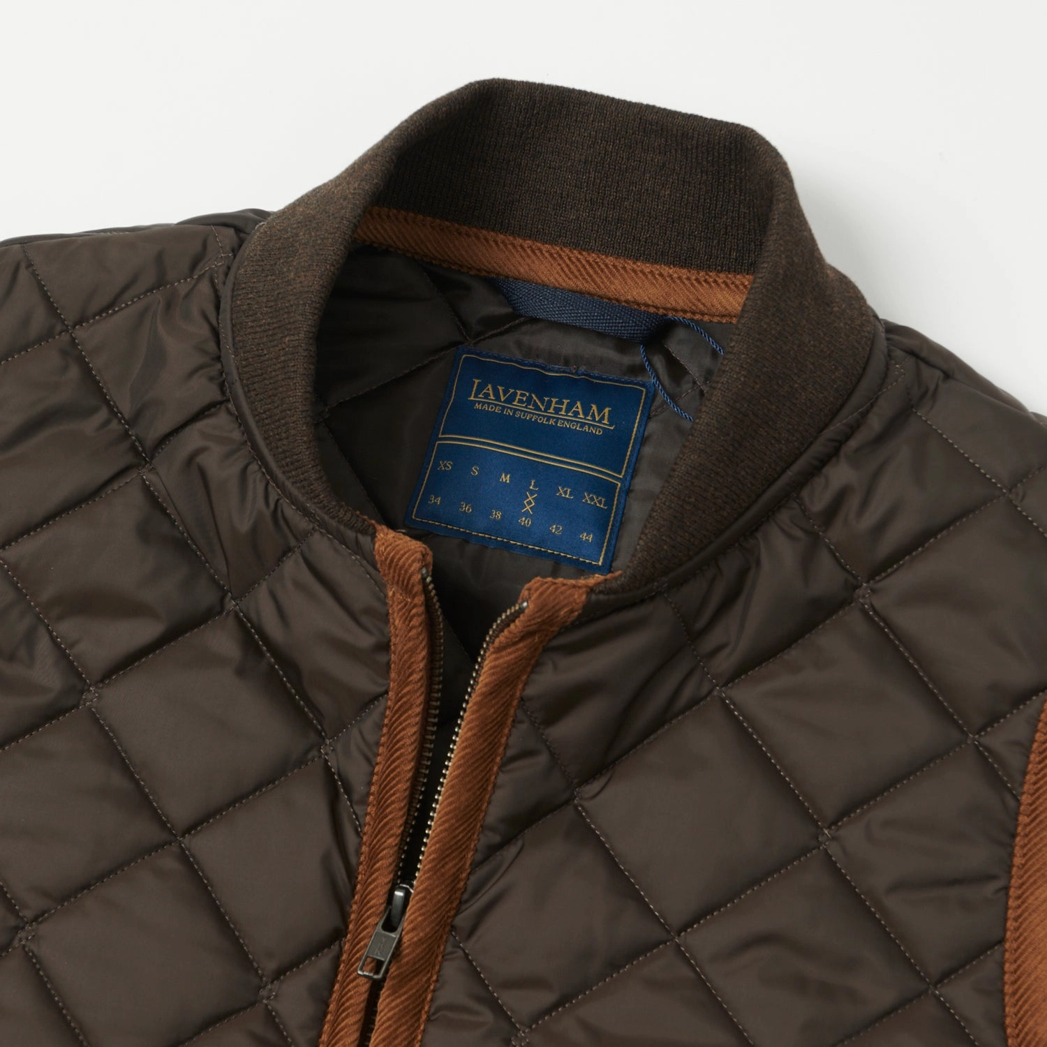 Lavenham Zip Bomber Gilet - Dark Chocolate WaterResistantCoating Trendy Must Have