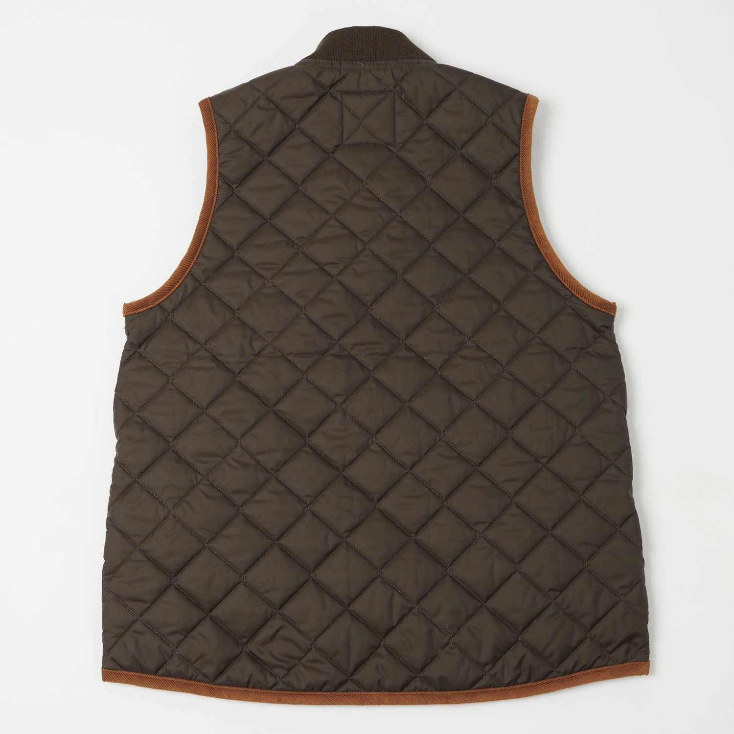 Lavenham Zip Bomber Gilet - Dark Chocolate Minimal Aesthetic Noise Reduced Fastener System