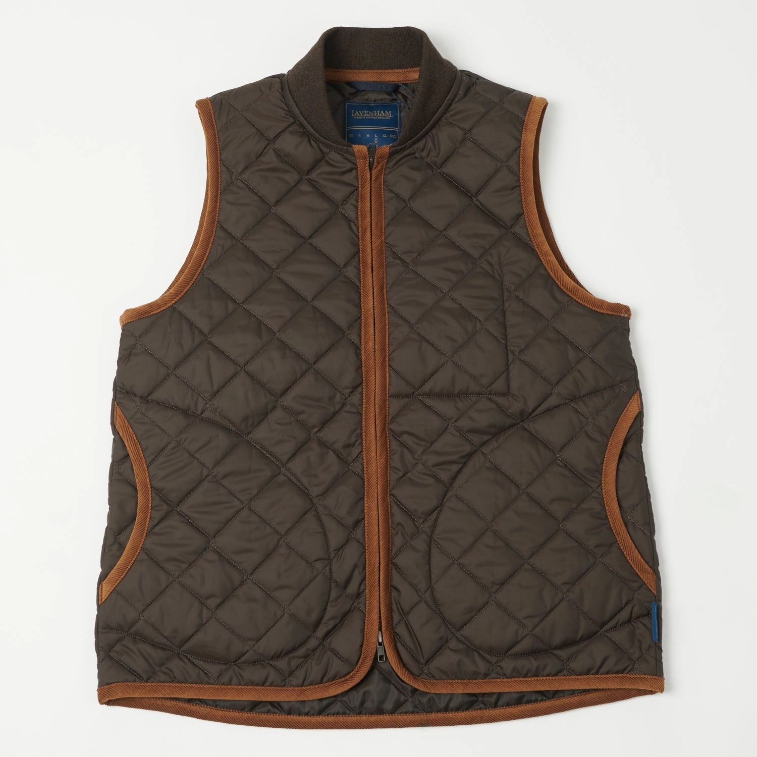 Lavenham Zip Bomber Gilet - Dark Chocolate City Ready Wear FadeResistant Print