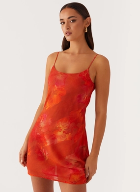 Chill Mode Manifest Mini Dress - Amber