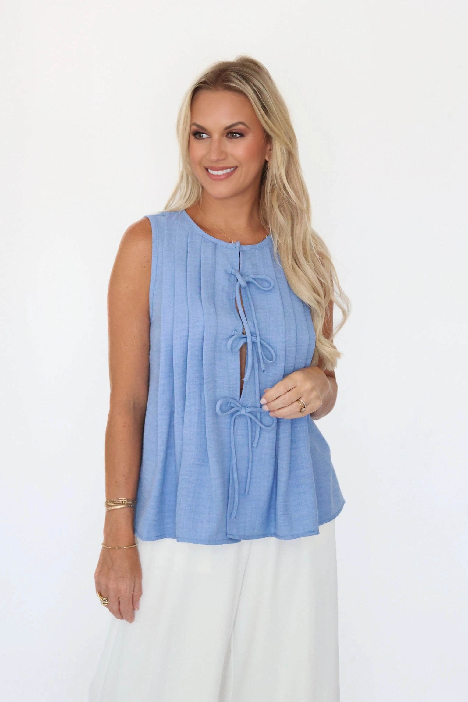 Southern Belle Blouse (FINAL SALE) Ribbed Neckline SeamlessDesign