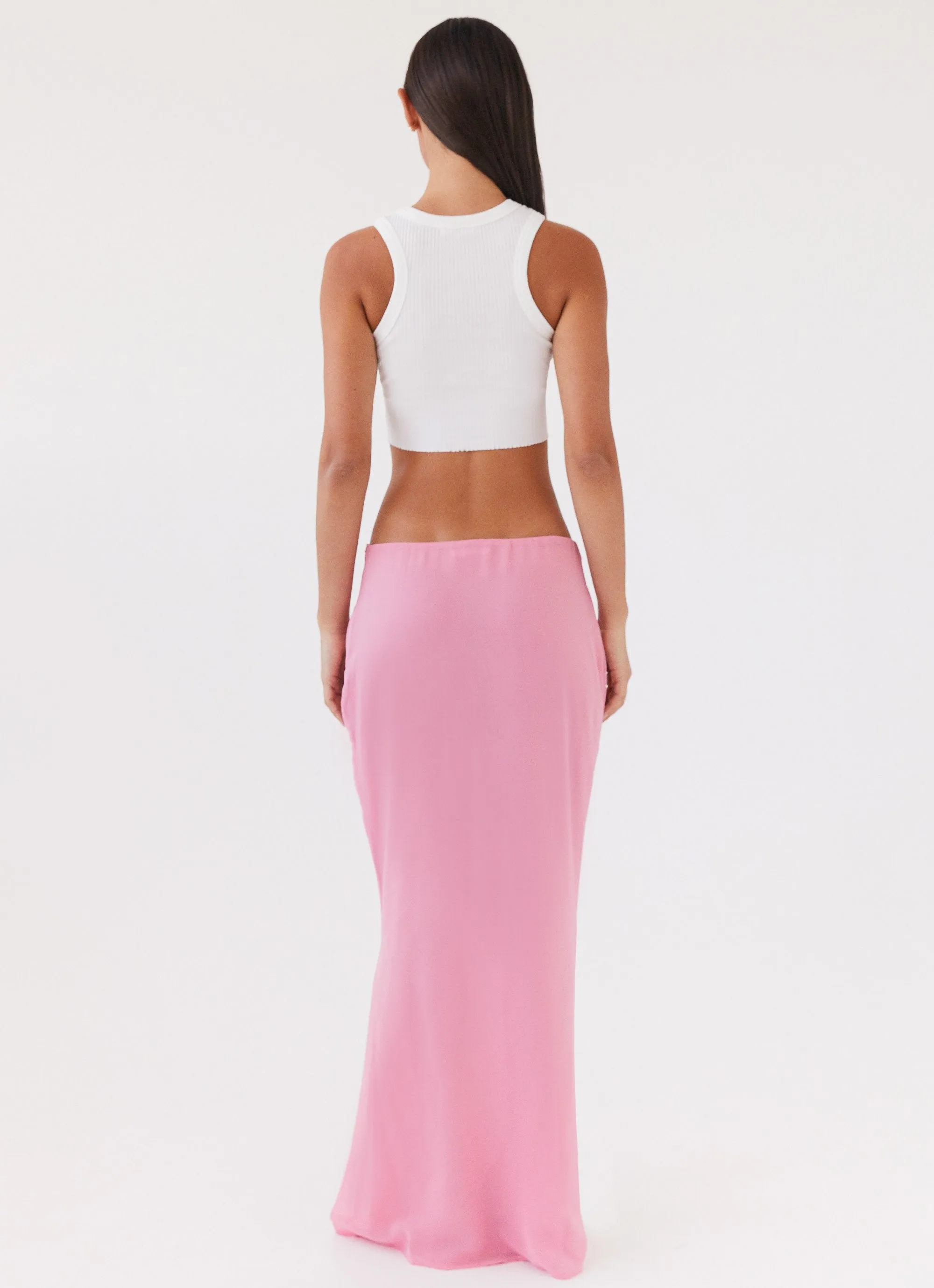 Chella Tie Up Skirt - Pink Draped Design