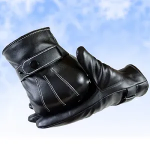 Leather touch gloves-Leather Gloves for Mens -  luxury leather gloves