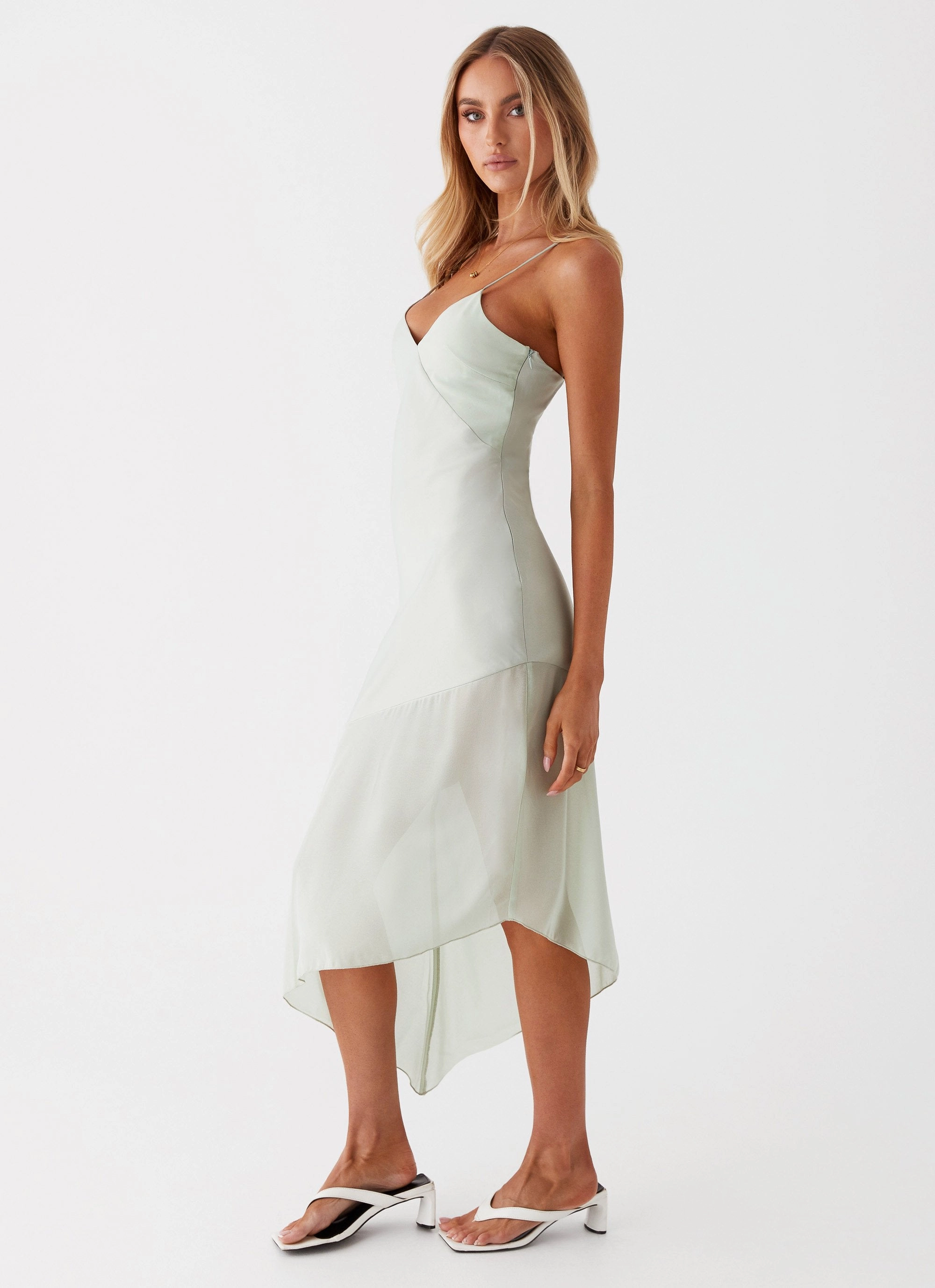 Leia Midi Dress - Sage Tulle Air