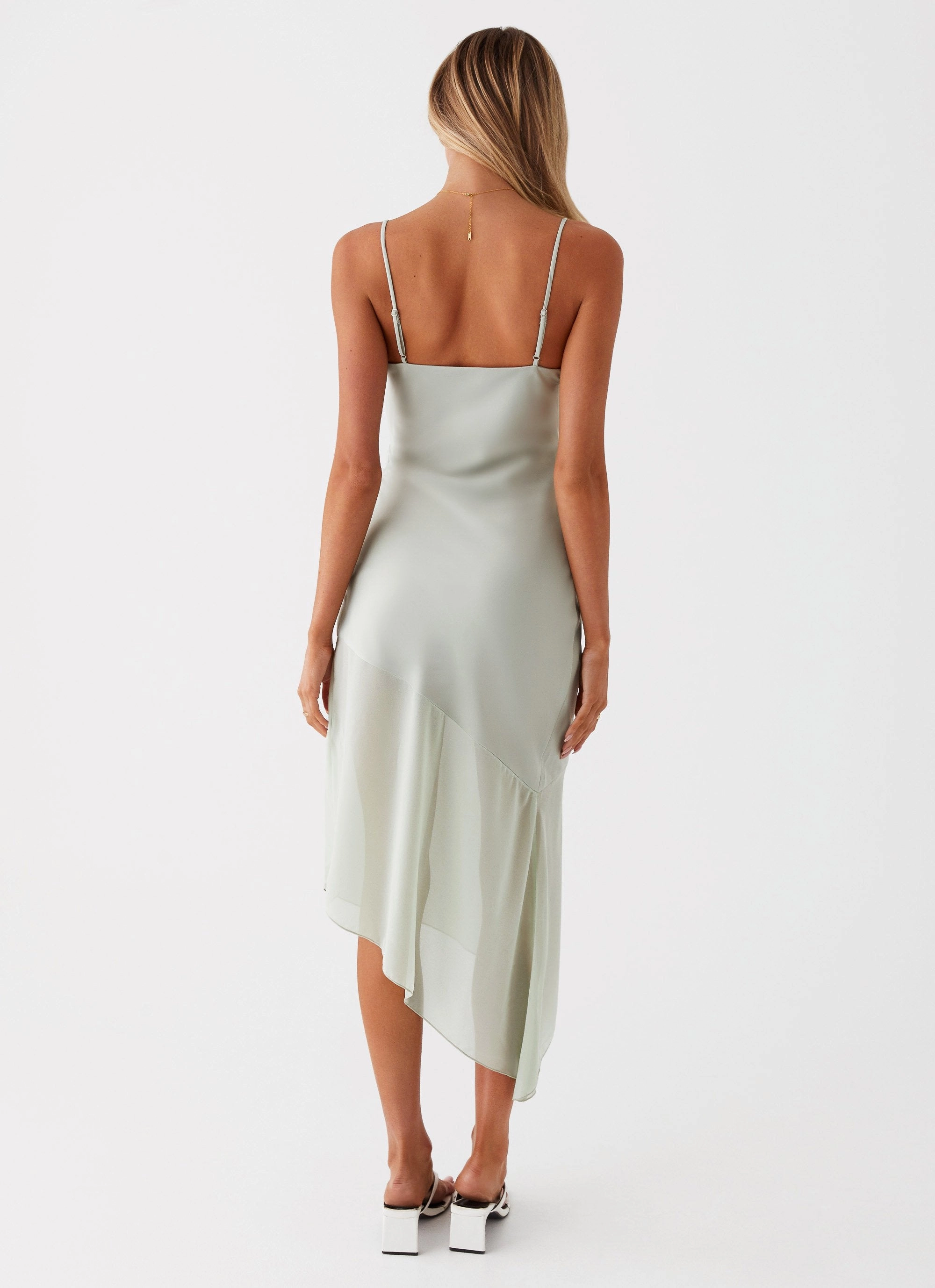 Leia Midi Dress - Sage Natural Silhouette
