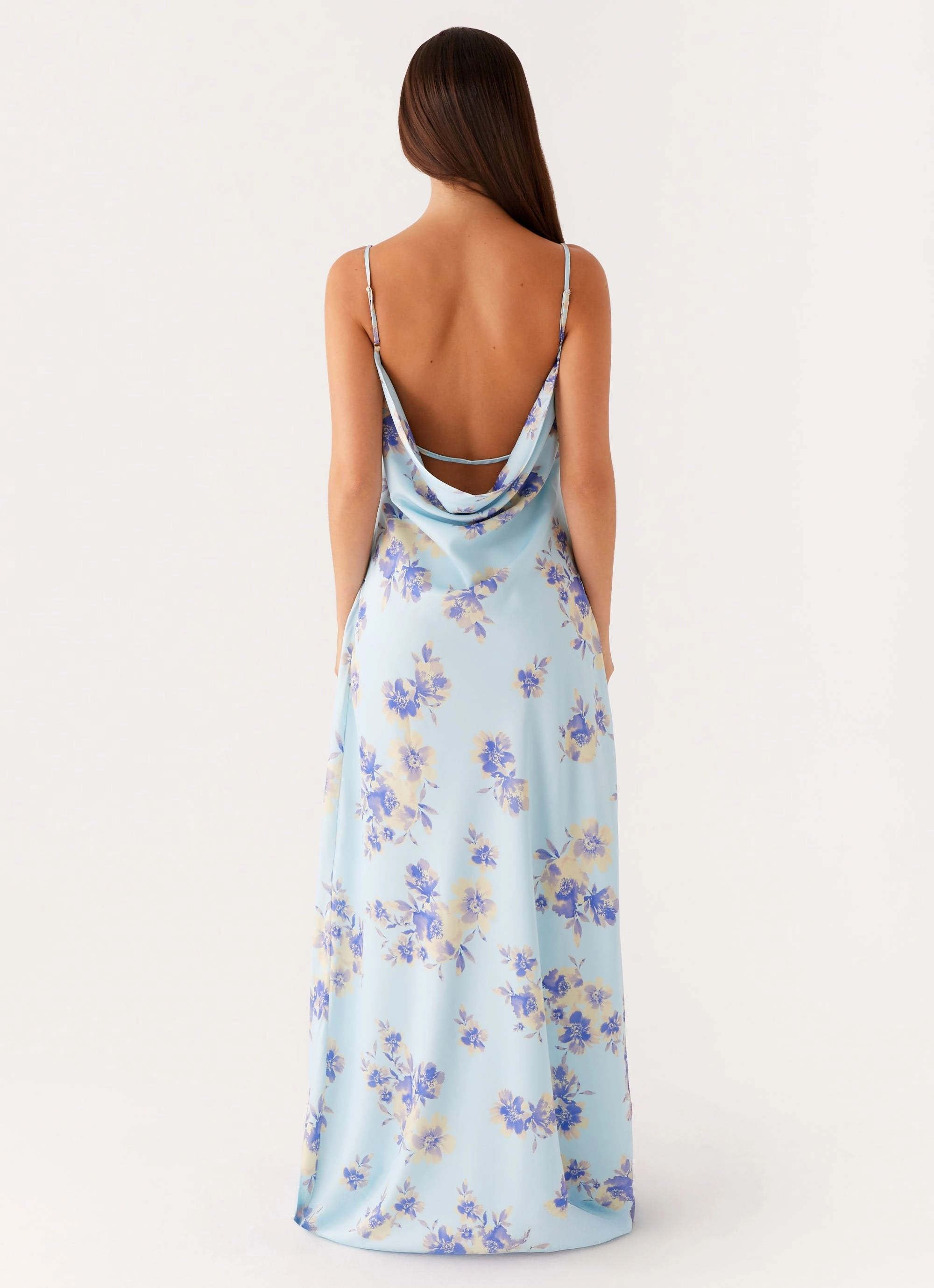 Comfortable casual dress Liana Cowl Maxi Dress - Print