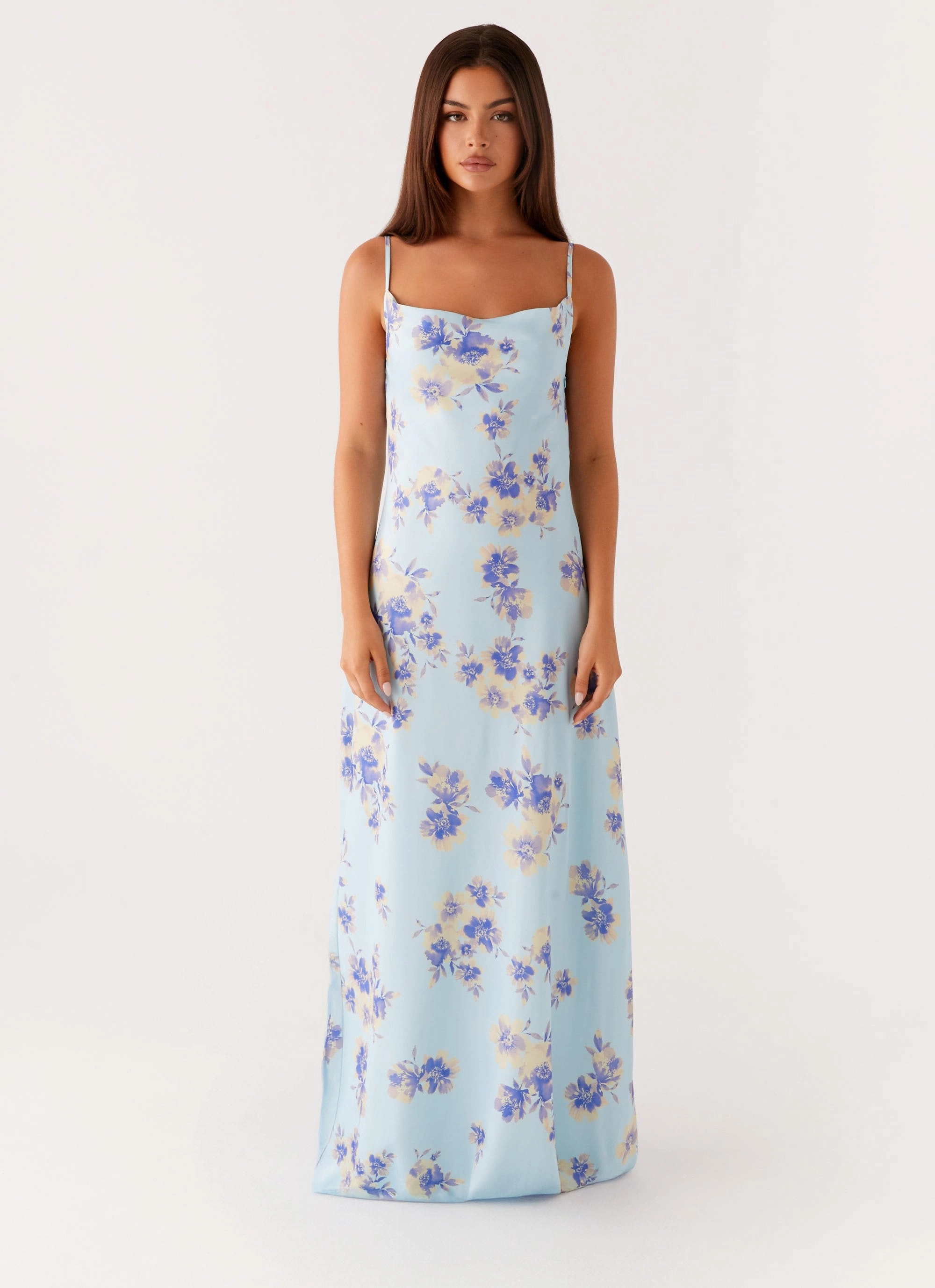 Chic Spirit Liana Cowl Maxi Dress - Print