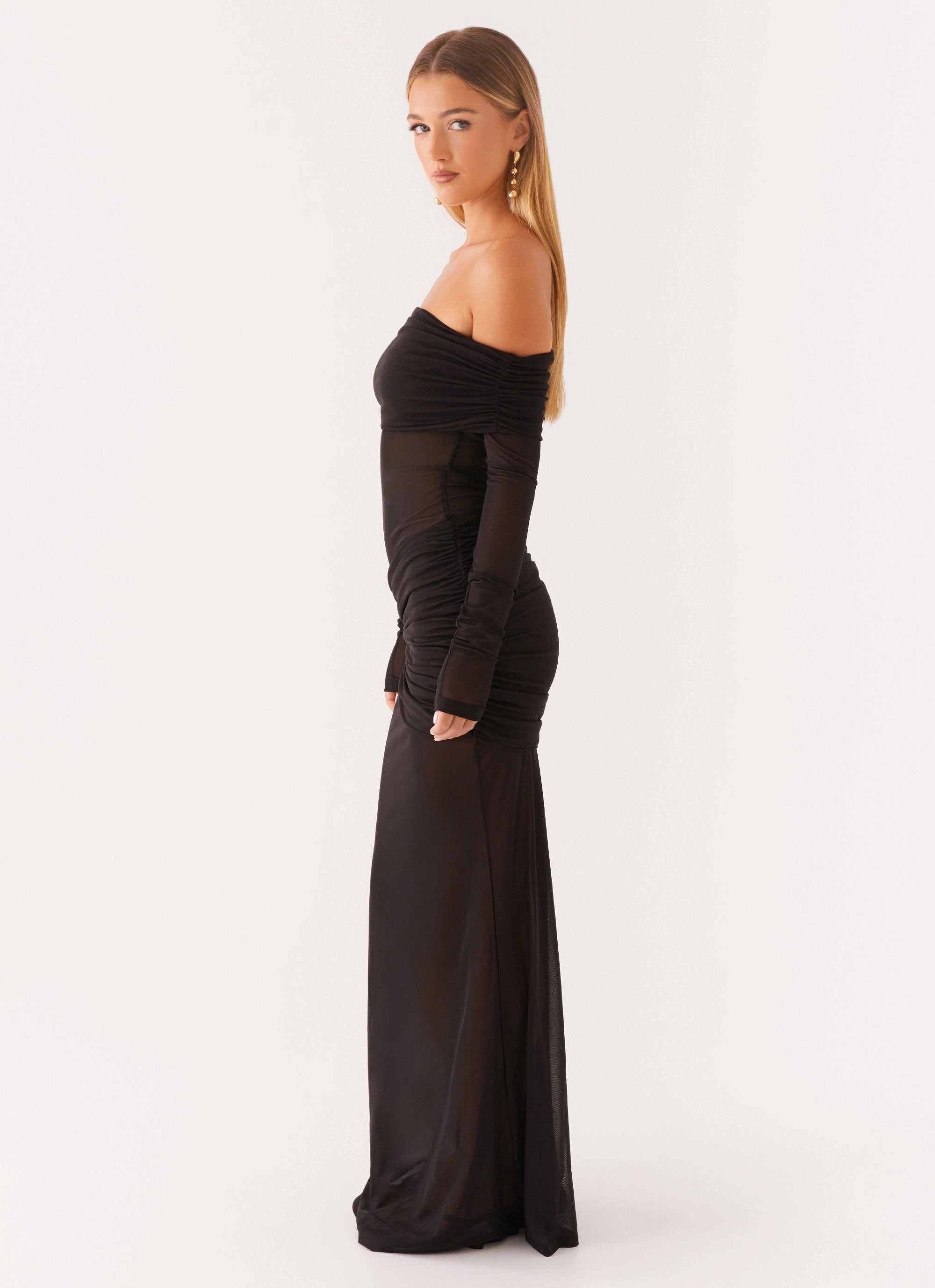 Comfort Waist Fit Liberty Maxi Dress - Black