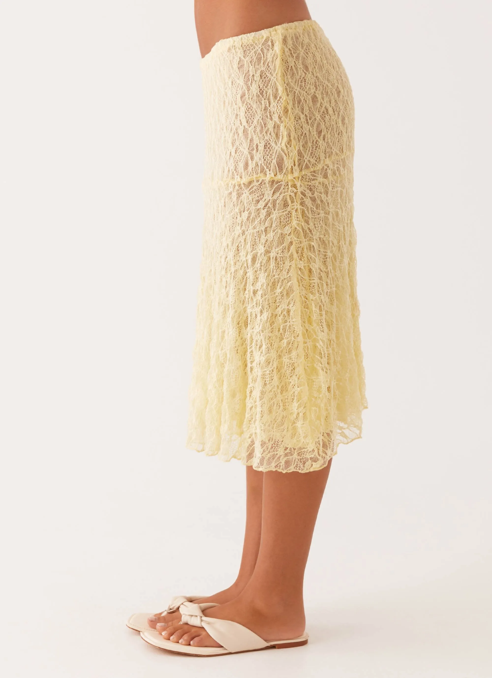 Destiny Midi Skirt - Yellow Odor Resistant Treatment