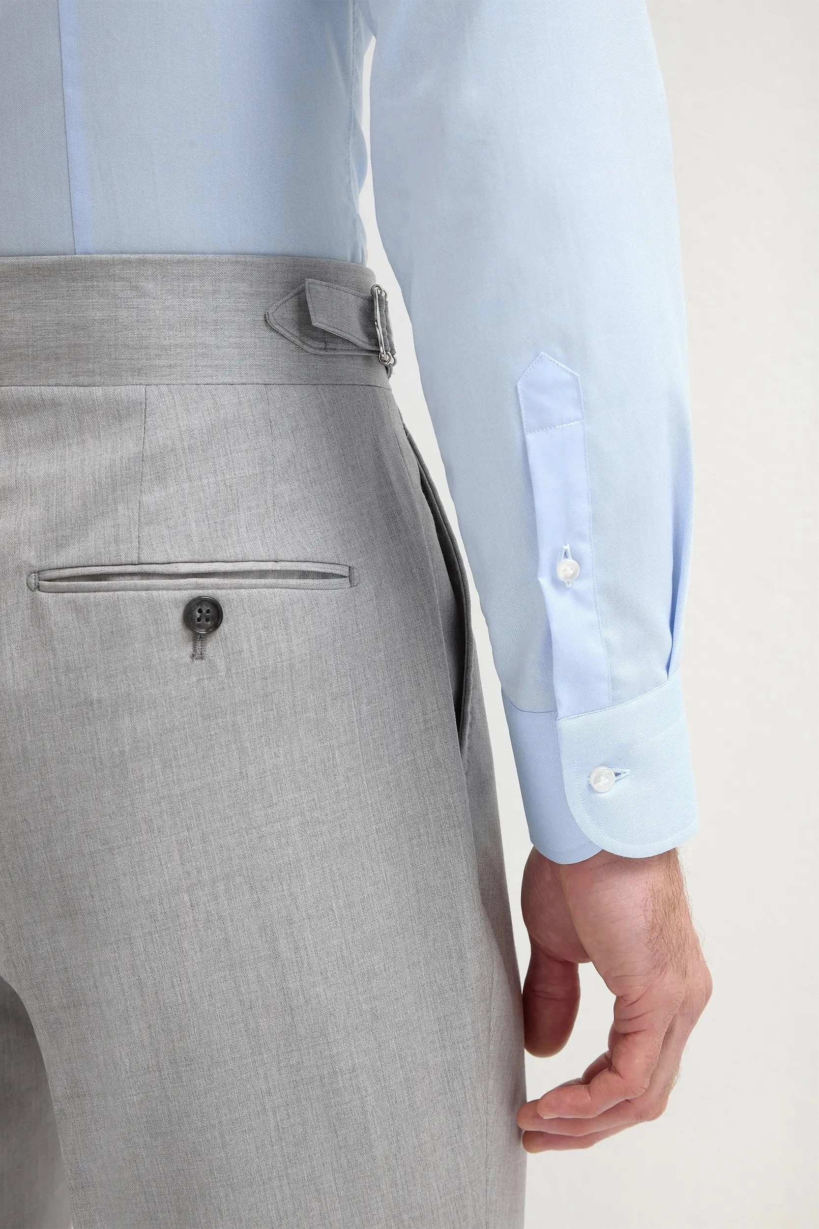 Light grey Soragna trousers - Made in Italy Flexible Material