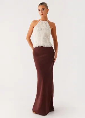 Outfit Essence Sienna Sunset Maxi Skirt - Chocolate