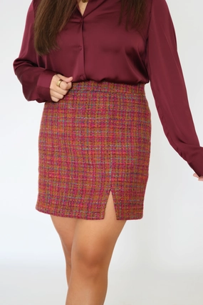 Lilly Tweed Skirt (FINAL SALE) Hidden Storage Pockets