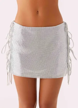 Popstar Glomesh Mini Skirt - Silver Design innovation
