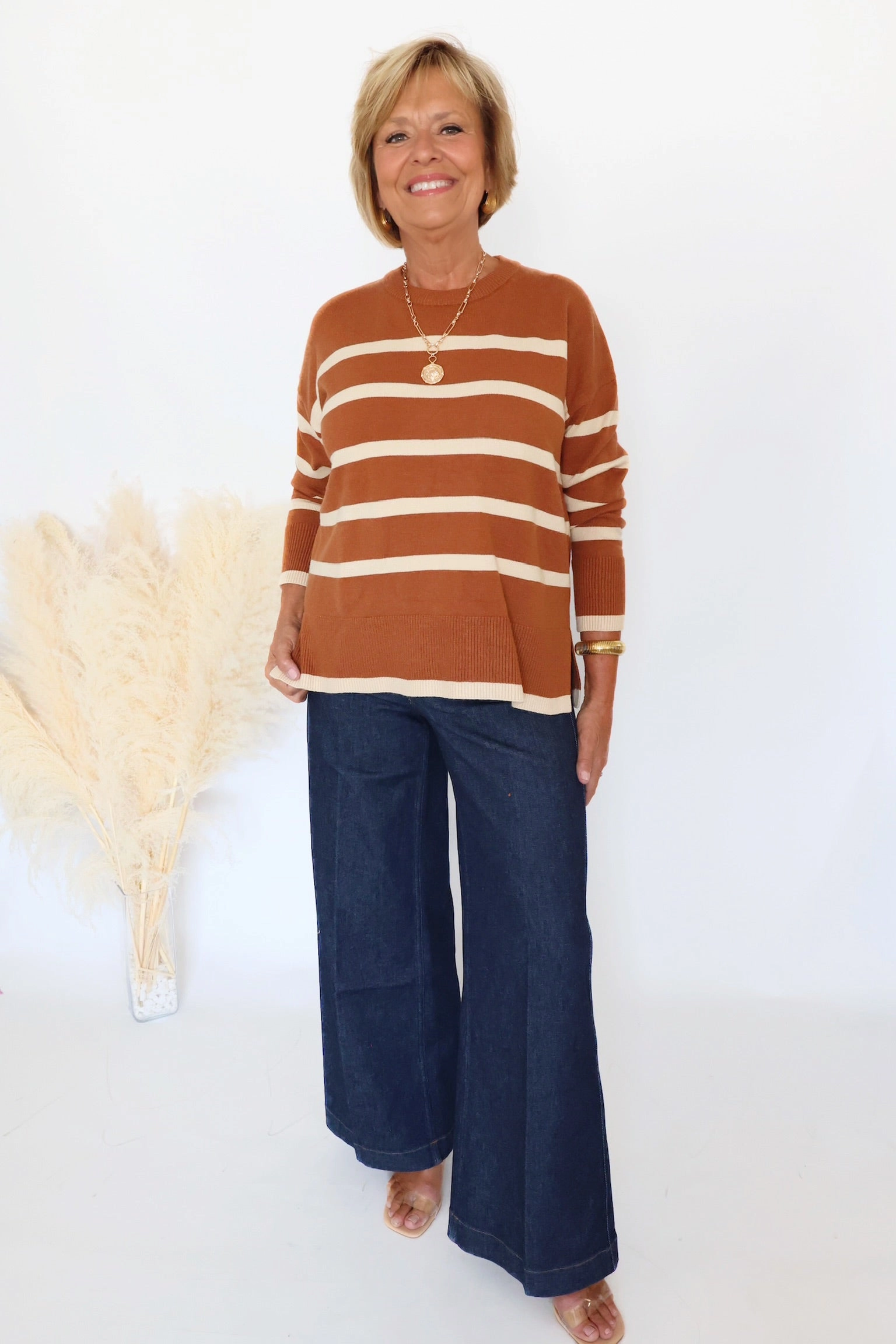 SPANX Wide Leg Jeans Curved Hemline WaterRepellent Finish