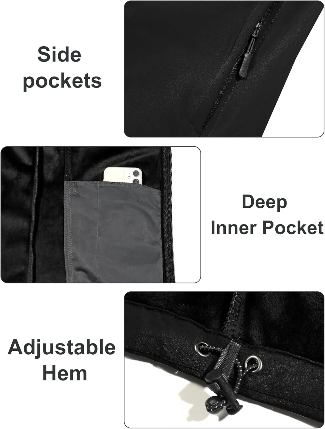 Little Donkey Andy Women's Lightweight Stand Collar Jacket Water Resistant Windbreaker Fleece Lined Warm Coat