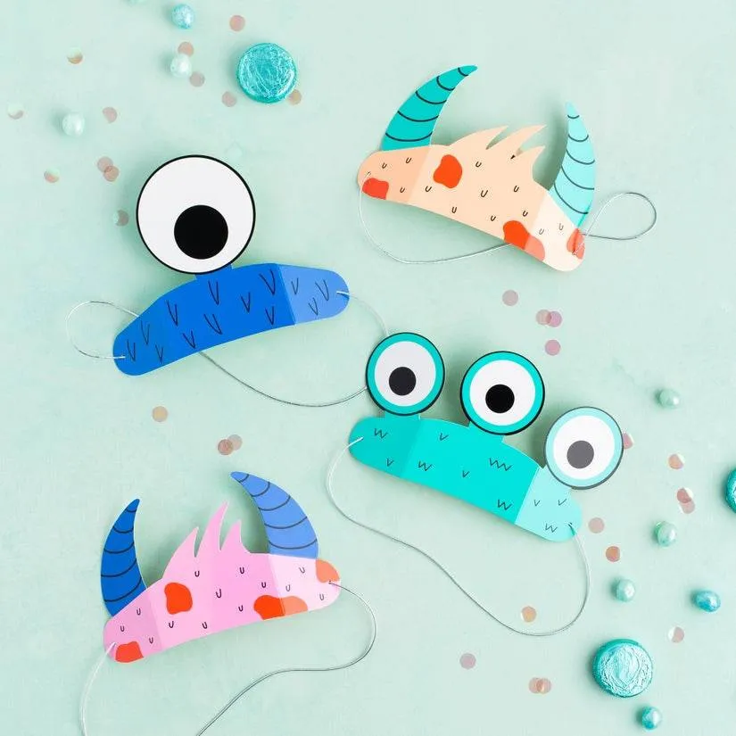 Little Monsters Party Headbands - 8 Pack S1172