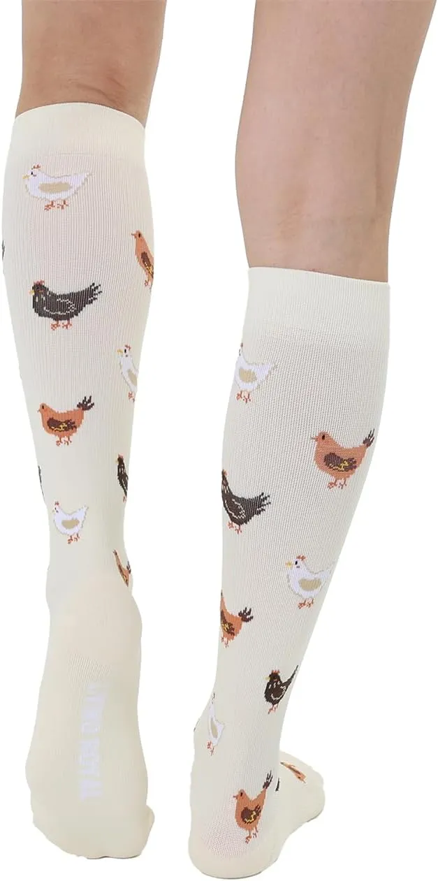 Living Royal Compression Socks - Graduated Compression 15-20mmHg, Padded Cushion Bottom Fun Socks, Moisture-Wicking