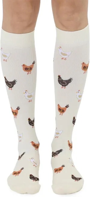 Living Royal Compression Socks - Graduated Compression 15-20mmHg, Padded Cushion Bottom Fun Socks, Moisture-Wicking