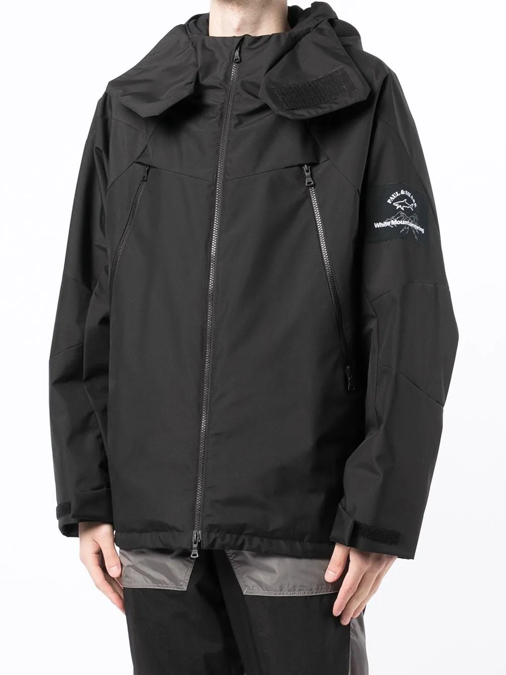Logo-Patch Hooded Jacket