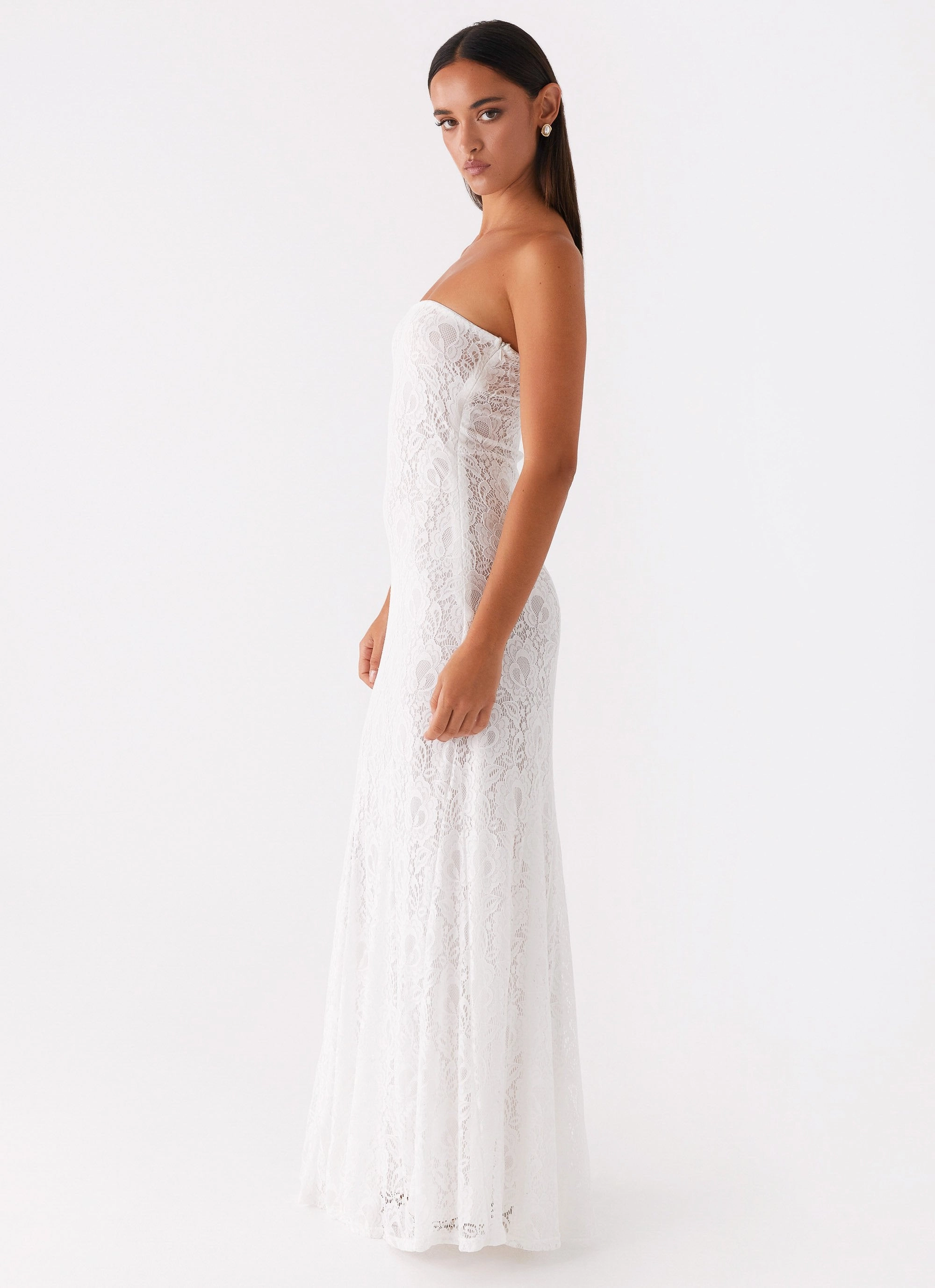 Soft and Chic Lolita Lace Maxi Dress - Ivory