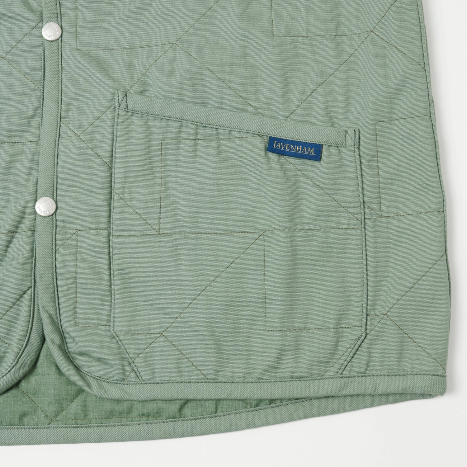 Lavenham Unwadded Worker Thornham Gilet - Leaf Green Double Layered Hood Urban Explorer Look