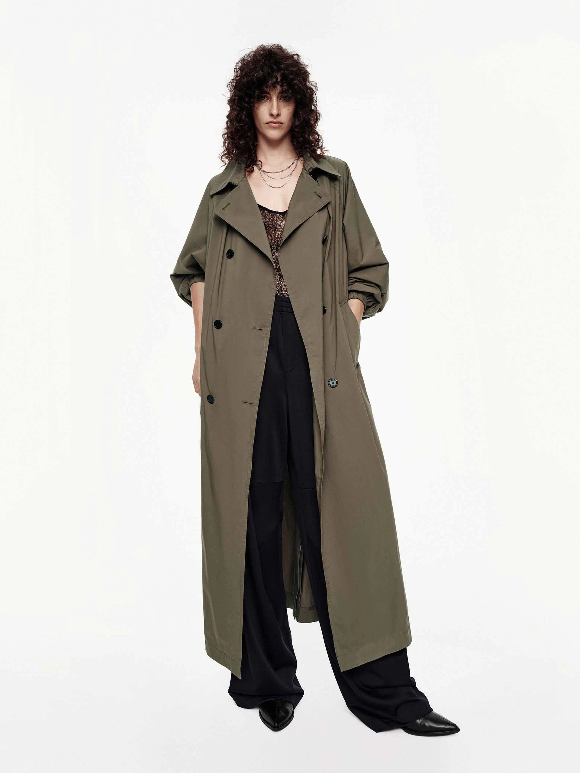 Easy Movement Cut Longing Belt Trench Coat