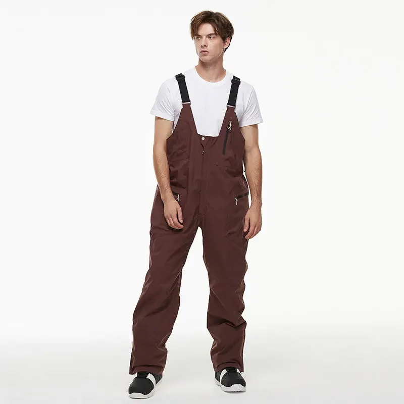 Loose Fit Ski Snow Bibs for Adult Warm One-piece Snow Overalls