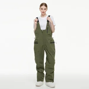 Loose Fit Ski Snow Bibs for Adult Warm One-piece Snow Overalls