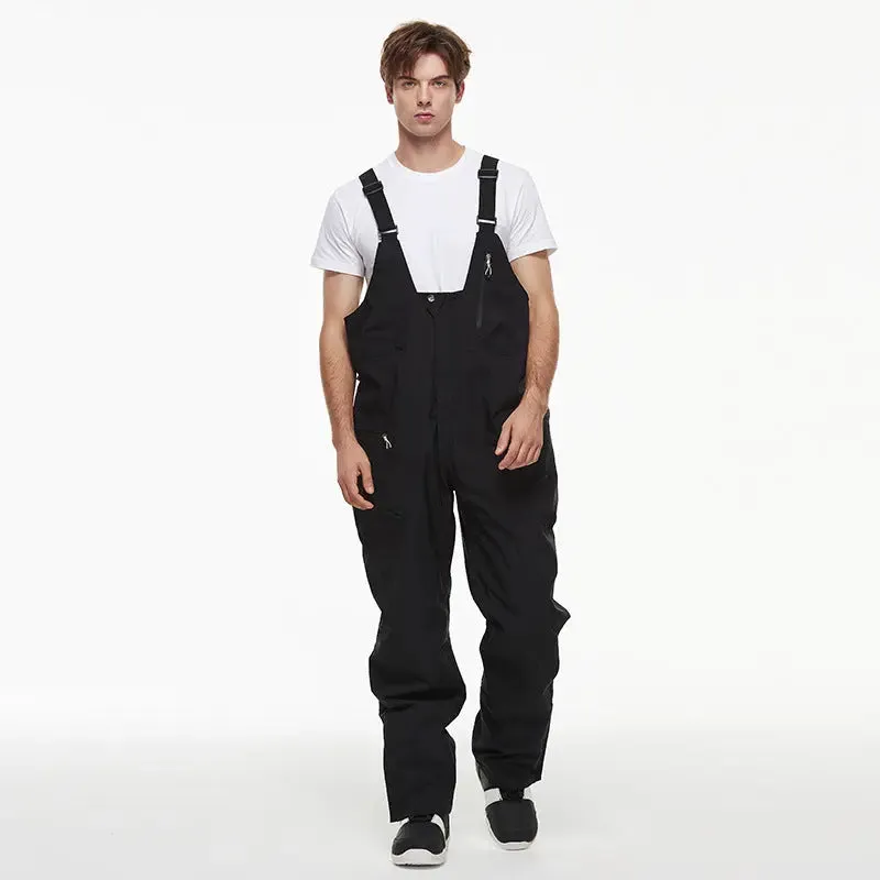 Loose Fit Ski Snow Bibs for Adult Warm One-piece Snow Overalls