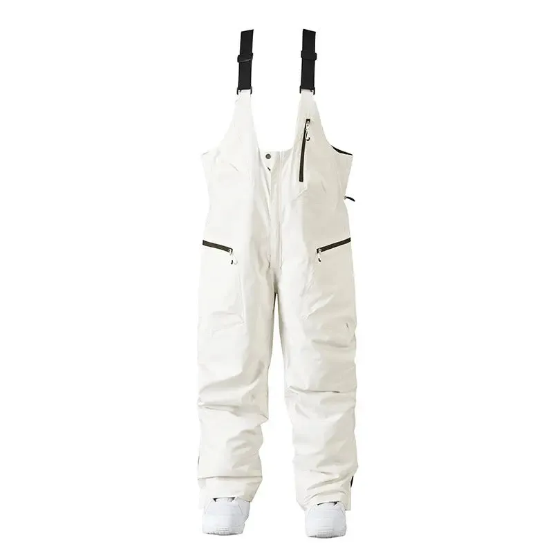 Loose Fit Ski Snow Bibs for Adult Warm One-piece Snow Overalls