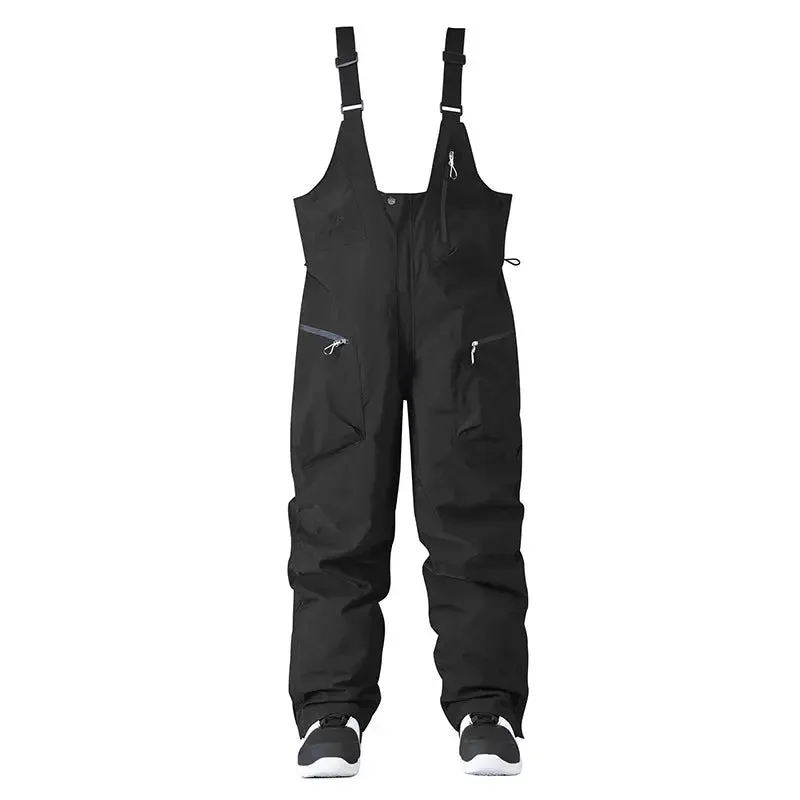 Loose Fit Ski Snow Bibs for Adult Warm One-piece Snow Overalls