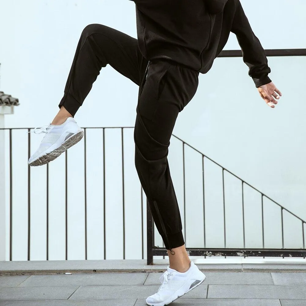 Loose Harem Elastic Waistband Ankle Length Running Quick Dry Pants
