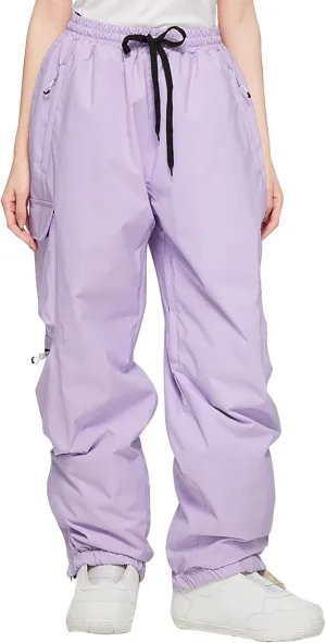 Lounge Snow Pants Womens Water Resistant Softshell Insulated Flare for Snowboarding Hiking Winter Outdoor Pants