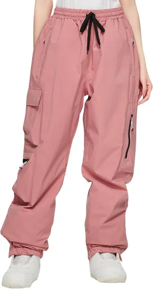 Lounge Snow Pants Womens Water Resistant Softshell Insulated Flare for Snowboarding Hiking Winter Outdoor Pants