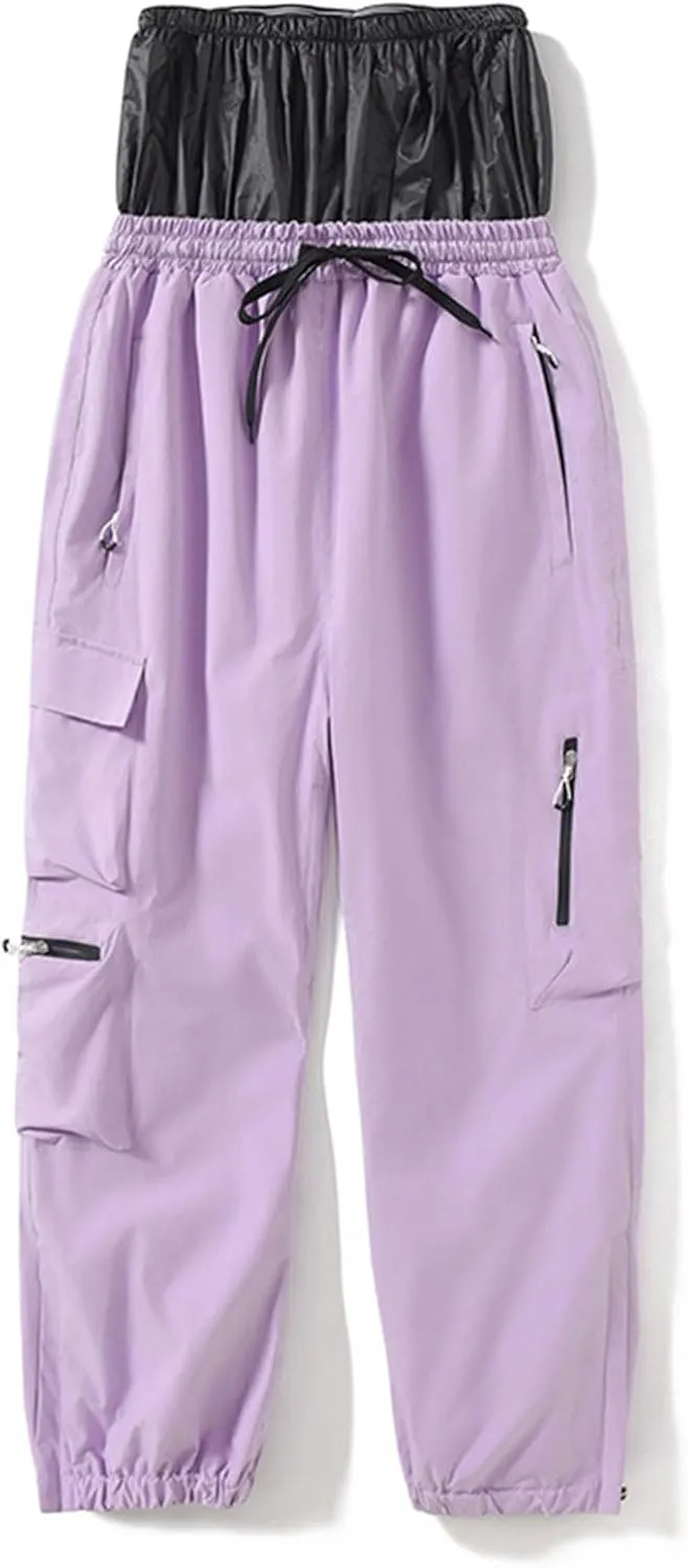 Lounge Snow Pants Womens Water Resistant Softshell Insulated Flare for Snowboarding Hiking Winter Outdoor Pants