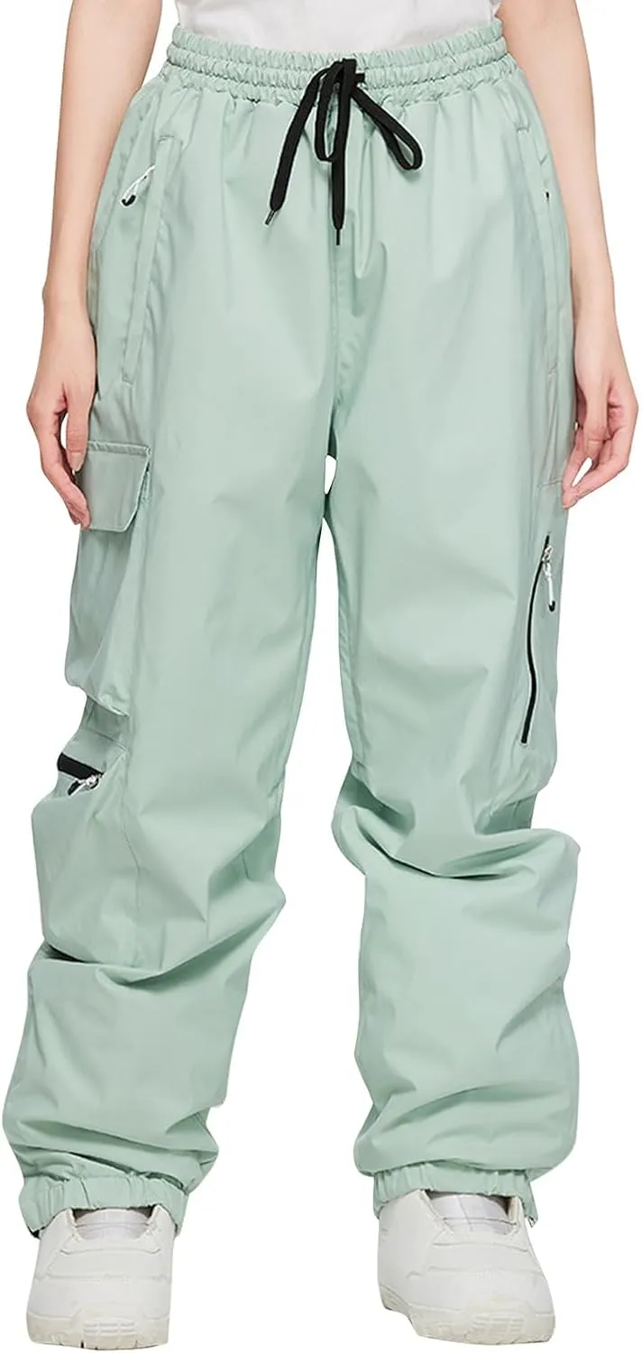 Lounge Snow Pants Womens Water Resistant Softshell Insulated Flare for Snowboarding Hiking Winter Outdoor Pants