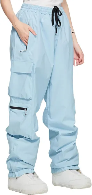 Lounge Snow Pants Womens Water Resistant Softshell Insulated Flare for Snowboarding Hiking Winter Outdoor Pants